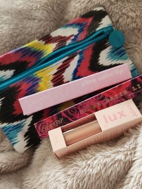 ColourPop Lip Set with Teal-Zip Multicolor Pouch